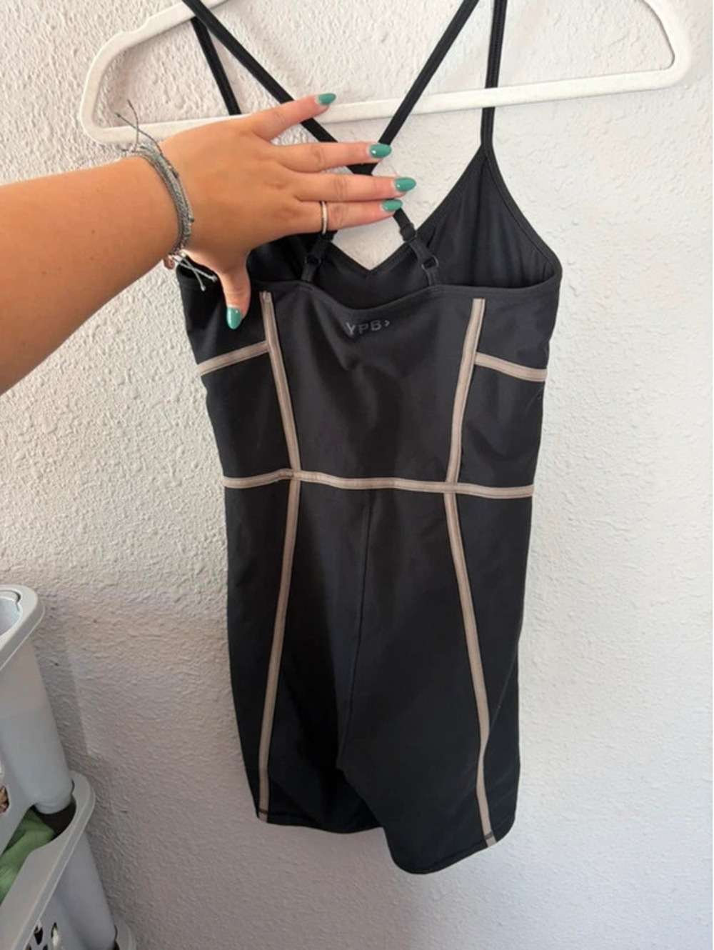 YPB Abercrombie ScupltLUX black and brown romper size S - Picture 2 of 3